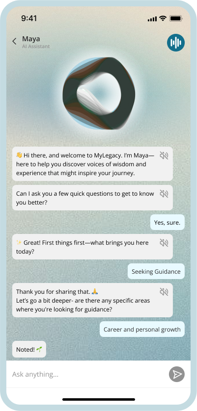 Multi-Modal AI Mentorship interface